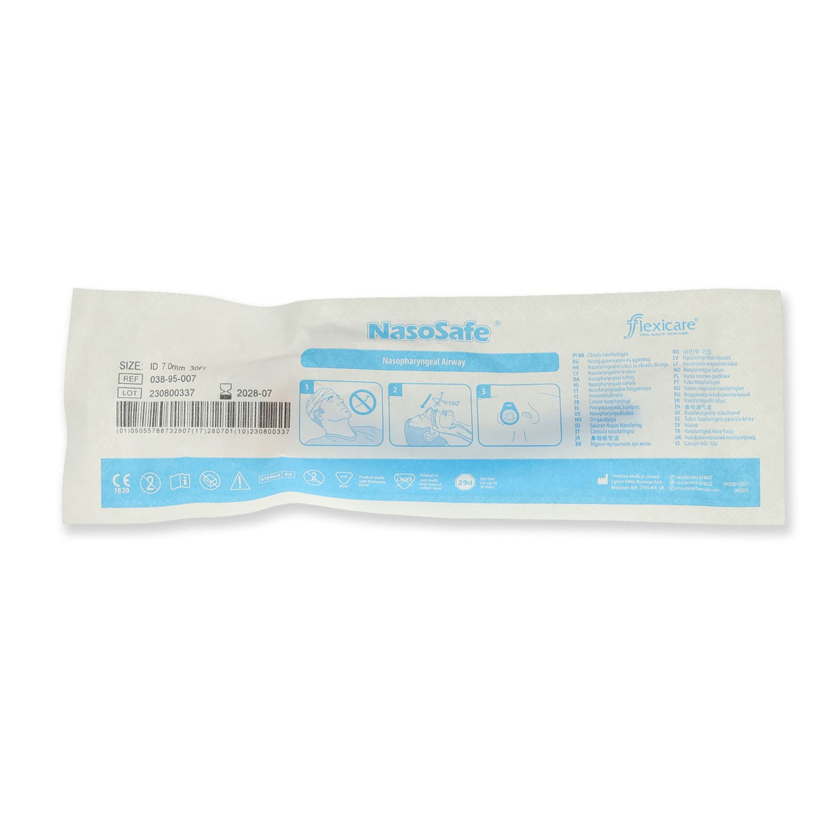 flexicare® NasoSafe® Canule nasopharyngée selon Wendl