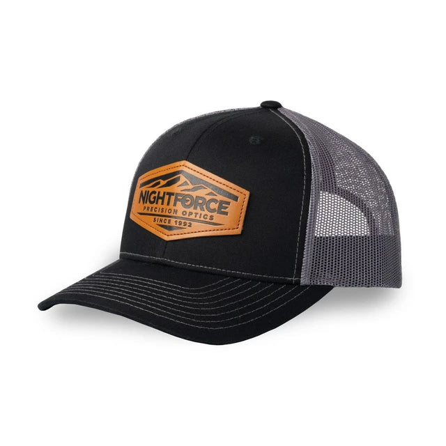 Nightforce Mountain Heritage Leather Patch Trucker