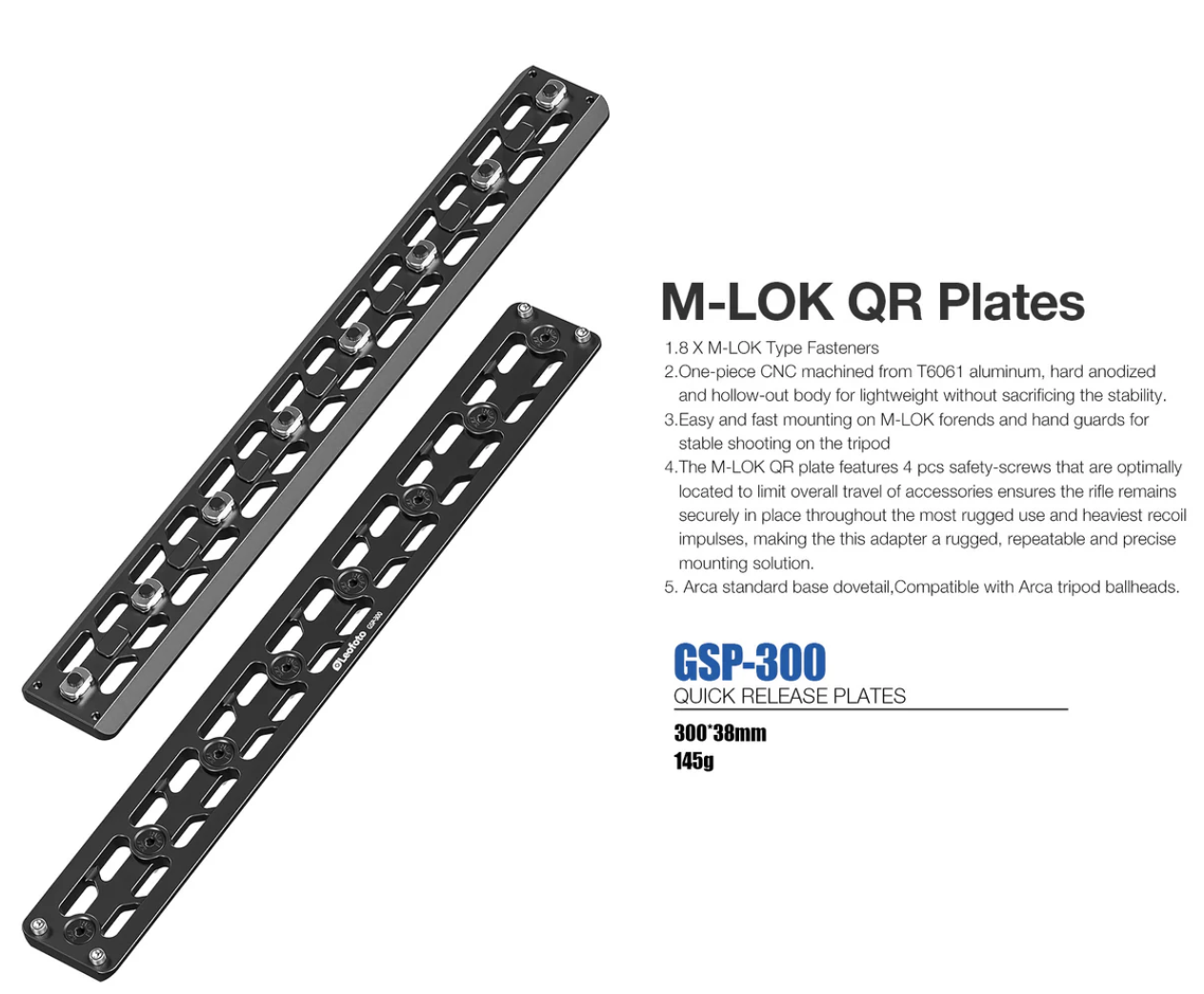 LEOFOTO ARCA SWISS rail - MLOK