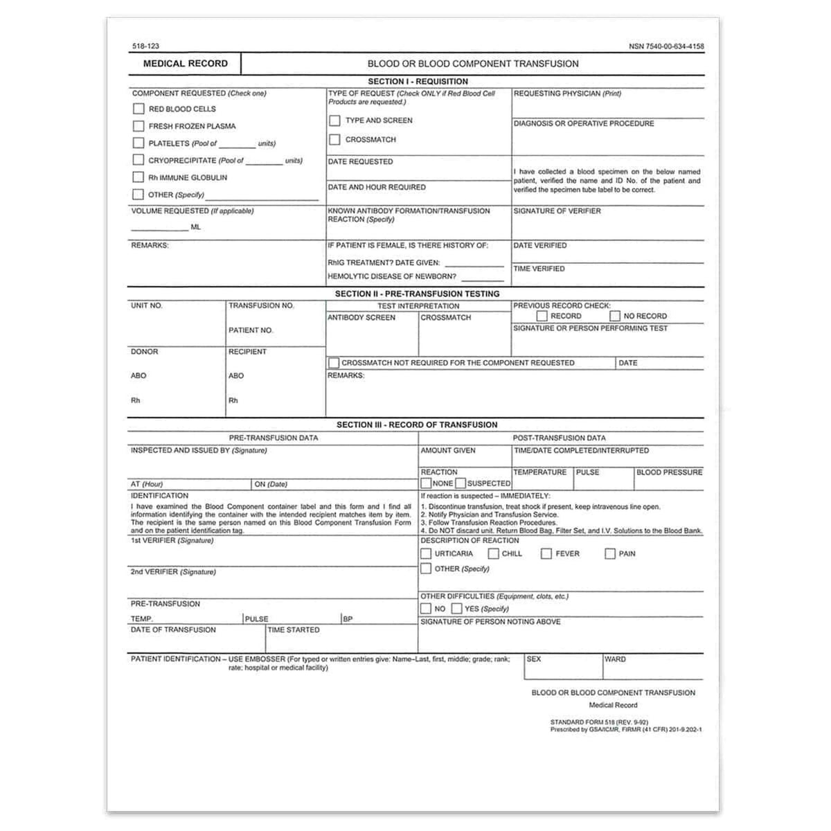 NORSE RESCUE® Fresh Whole Blood Transfusion Set
