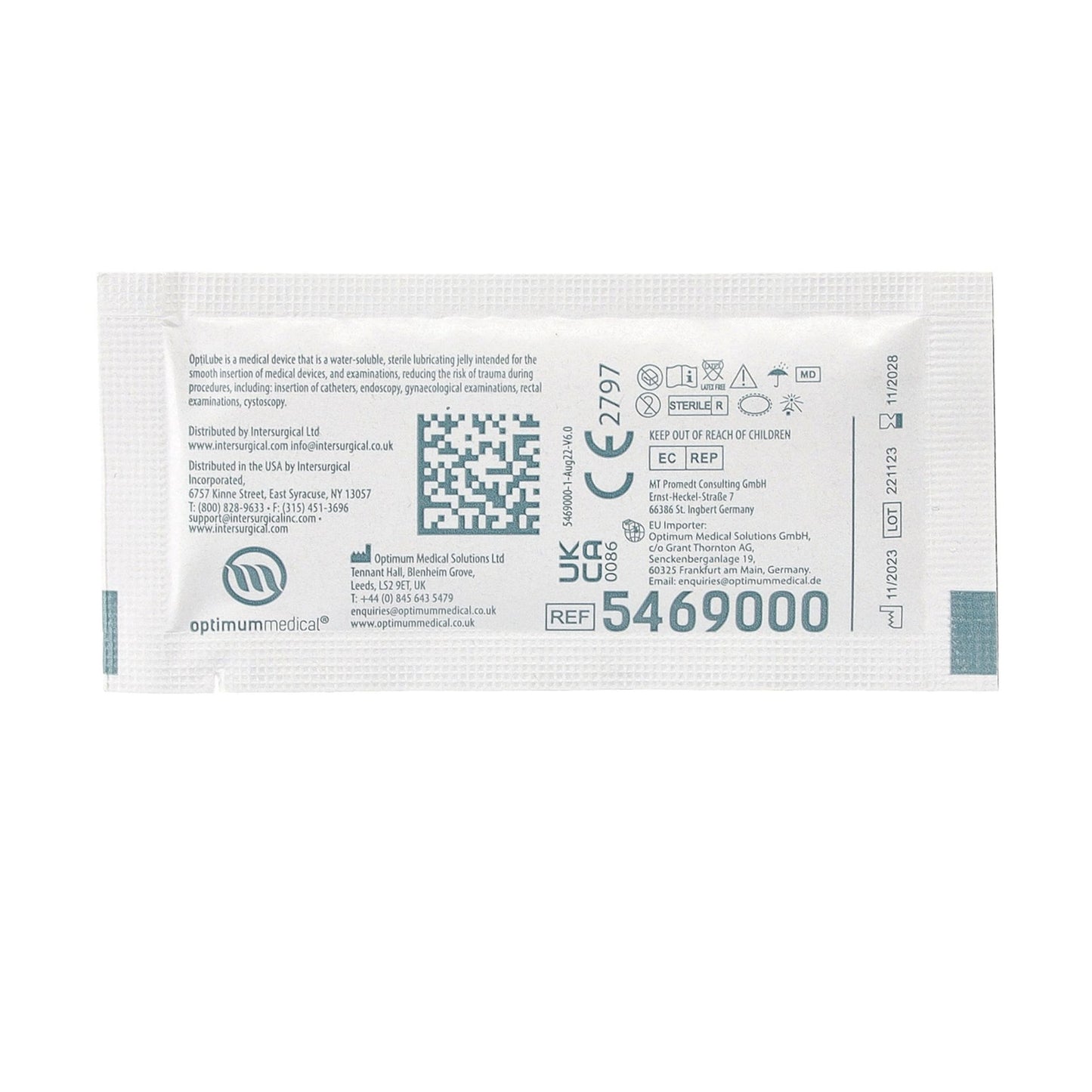 optiLube™ Aqua-Gel Gleitmittel zur Intubation / Katheter | 1 Beutel á 5g