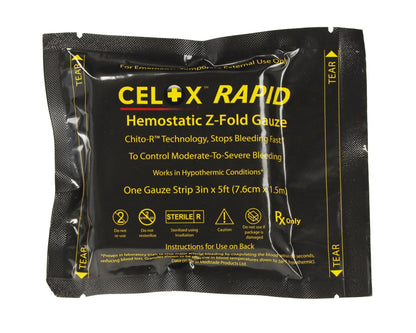 CELOX™ RAPID Gauze | Z-Fold | Hämostyptikum | Abmessung: 7,6 cm x 1,5 m