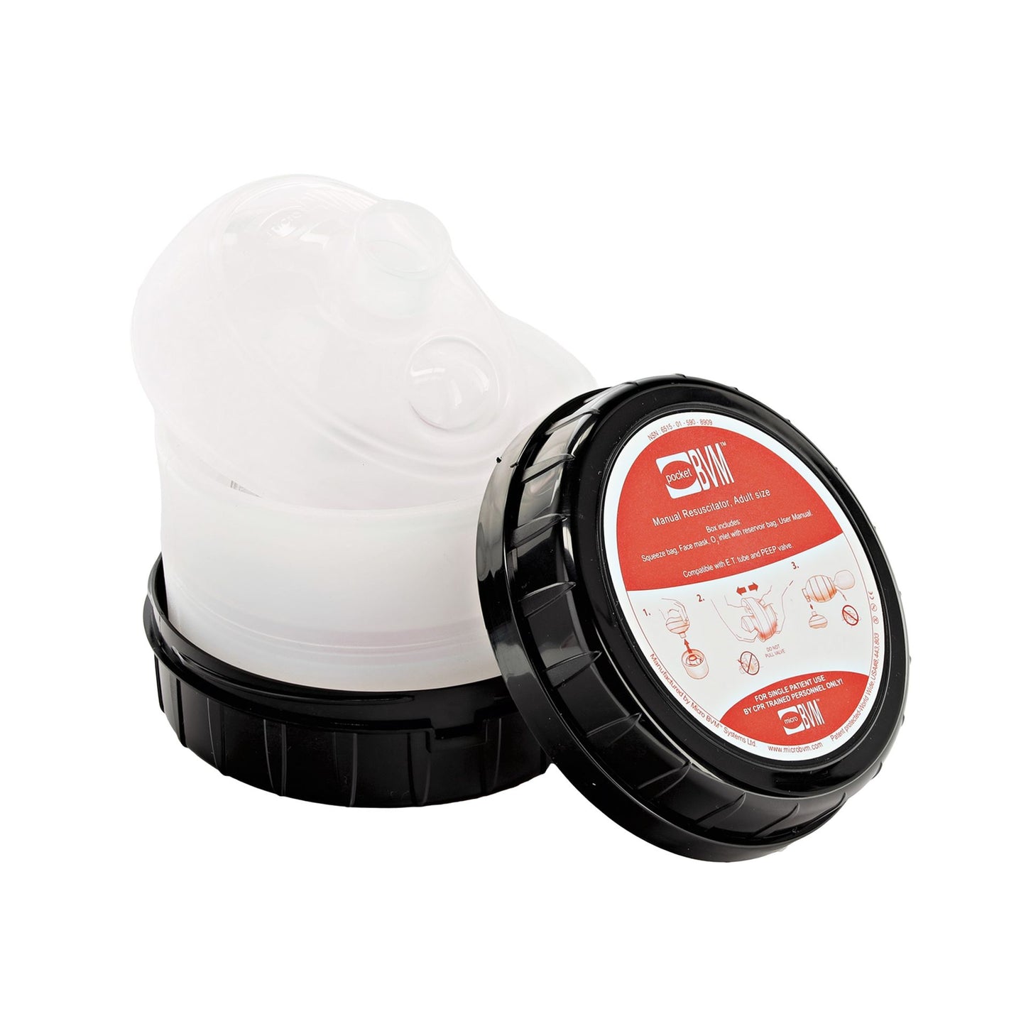 Pocket BVM™ Kompakter tactical Beatmungsbeutel mit Maske und Zubehör | Erwachsene