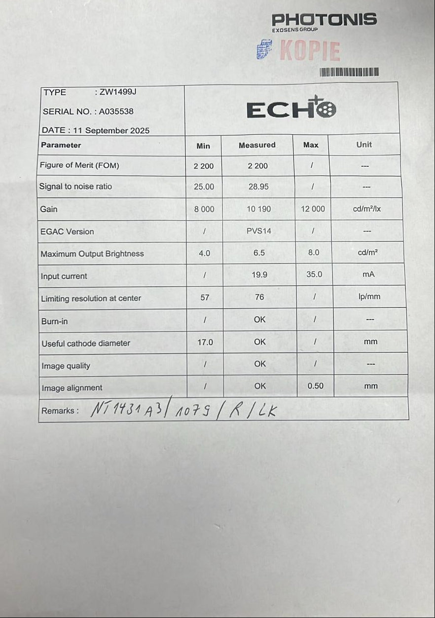 Nachtsichtgerät/Restlichtverstärker NT1431 A3 ECHO+ Onyx