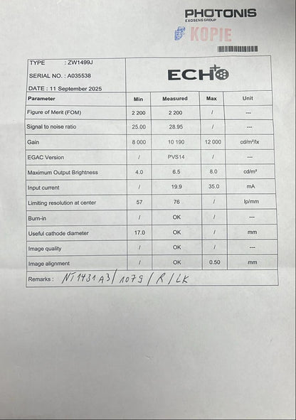 Nachtsichtgerät/Restlichtverstärker NT1431 A3 ECHO+ Onyx